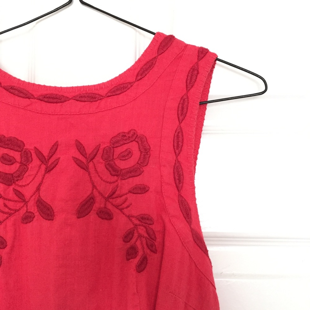 Free People Coral Birds of a Feather Mini Dress - Picture 5 of 8